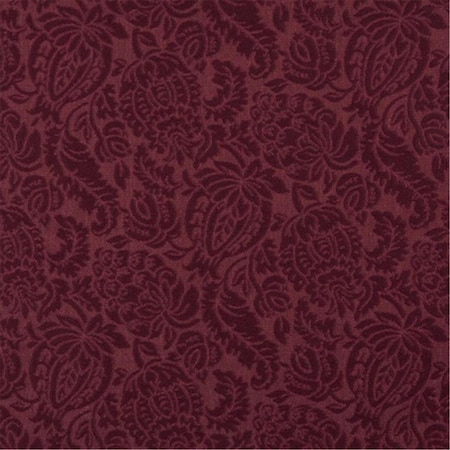 Designer Fabrics 54 in. Wide Burgundy- Floral Jacquard Woven Upholstery Grade Fabric E554